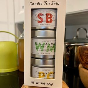 NEW Trader Joe’s Summer Candle Tin Trio Seasonal Scented Soy Candles Set